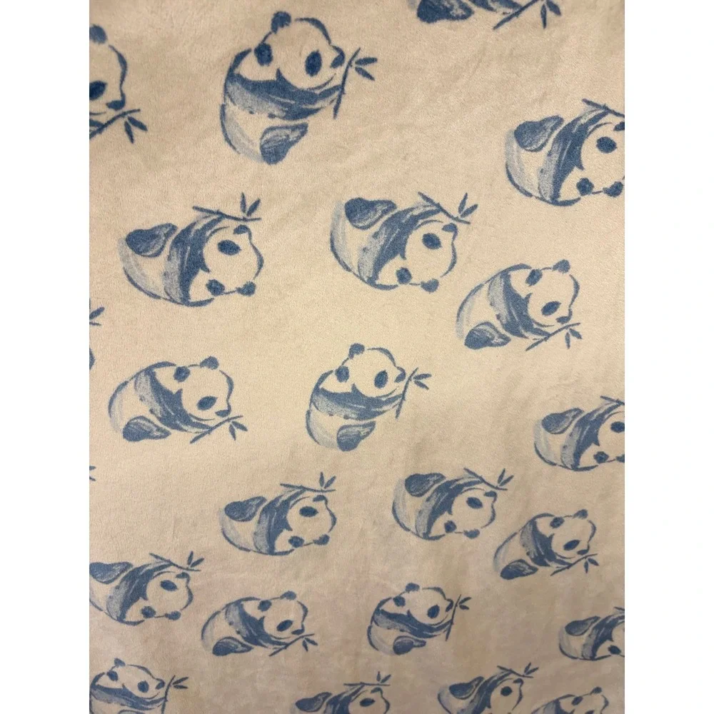 Baby Blanket Panda Sherpa Carters Blue Cream Lovey Replacement Sherpa Nursery